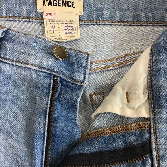 L’AGENCE Blue High Waist Denim Cropped Jeans Size 25 - Picture 6 of 11